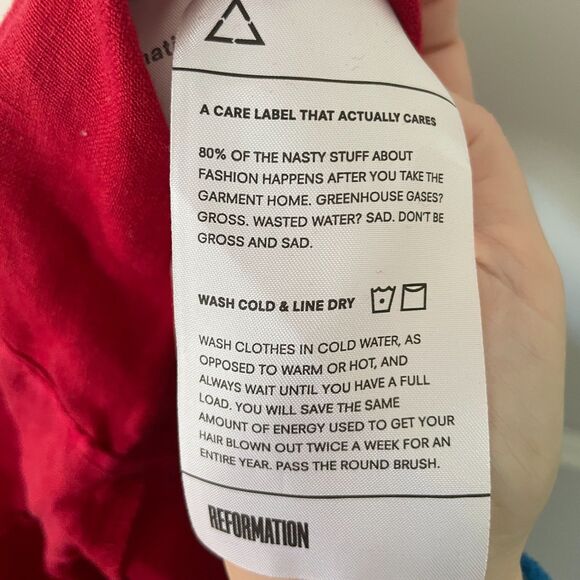 Reformation Sally Dress in Red 100% Linen - Size S (Orig. $198) - Picture 4 of 5